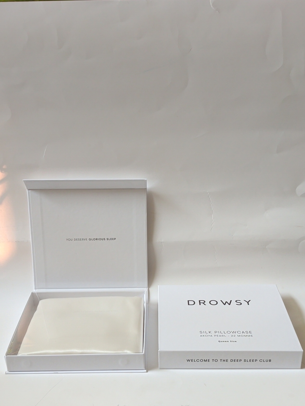 Drowsy Silk Pillowcase in Ivory  NWT